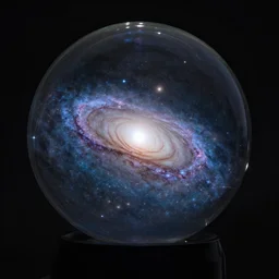 milkyway galaxy inside a glass ball : : milkyway galaxy : : glass ball
