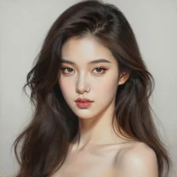 painting of a gorgeous young woman in the style of Tim Okamura, realistic, sharp focus, 8k high definition, insanely detailed, intricate, elegant, art by Tim Okamura
