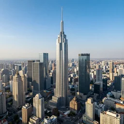 sulfur pit city, view from the tallest skyscraper. hdri 3 8 4 0 x 2 1 6 0