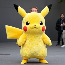 Mark Zuckerberg wearing a Pikachu costume