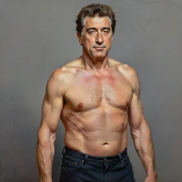 a hyper-detailed oil painting of Robert DeNiro by Craig Mullins; anatomically correct