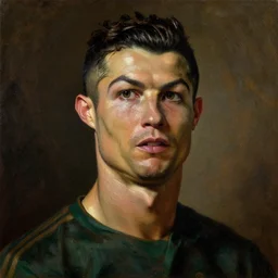 portrait of cristiano ronaldo, oil painting by frans hals, 1 7 th century, art, oil on canvas, wet - on - wet technique, highly realistic, expressive emotions, intricate textures, illusionistic detail, 4 k
