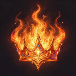 holy flame crown spell, no people, hearthstone, digital painting art, fantasy game spell symbol, matte painting concept art, art nouveau, swirly vibrant color lines, aesthetic octane render, 8 k hd resolution, rim light, raytracing