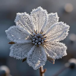 frost pattern like a flower