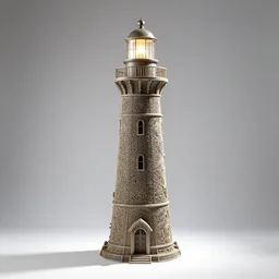 photo still of elaborate, complex lighthouse sculpture by artist takanori aiba, 8 k, highly detailed, studio lighting bright ambient lighting key light, 8 5 mm f 1. 8
