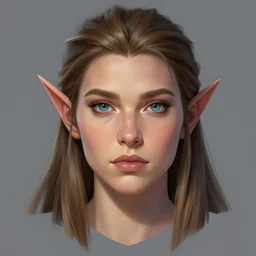 front facing symmetrical centered painted portrait, just one head, Imogen Poots as a Paladin, RPG character avatar, World of Warcraft concept art, pixar, dreamworks, vivid bright gradient background, global illumination lighting, trending on artstation, by lois van baarle, ilya kuvshinov, rossdraws