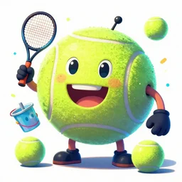 a tennis ball monsters, cyberpunk, colorful, digital art, fantasy, magic, trending on artstation, ultra detailed, professional illustration by Basil Gogos