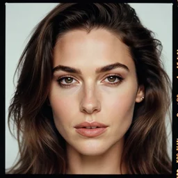 kodak portra 4 0 0, 8 k, highly detailed, britt marling style 3 / 4 photographic close - up face of a beautiful gal gadot with 1 9 8 0 s hairstyle, 1 9 8 0, 1 9 8 0 s style, symmetrical, hasselblad x 1 d - 5 0 c, medium format, soft light