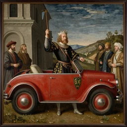 medieval painting of carl xvi gustaf
