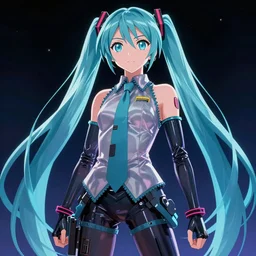 Giant hologram of Hatsune miki in blade runner 2049, stunning, japanese anime cyberpunk style