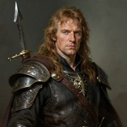 michael caine portrait as a dnd character fantasy art.
