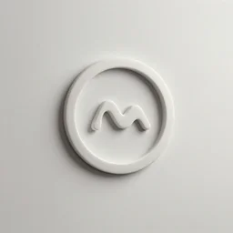 a realistic photo of a minimalist logo on a wall that spells out the tie, research firm, black and white, downlight