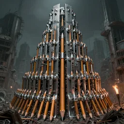 pencils of 1 1 horrifying discarded medical destroyed, macerated, chromed machines in tiers, all mainframe, non semetric yaw, brutalist squid city, abandoned, by wayne d barlowe, stefano tamburini, torch light, muted colors, epic, hyper detailed, awe inspiring, award winning horror, hyper realism, cinematic
