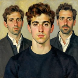 portrait of a young man, illustrated by joaquin sorolla and ricardo sanz