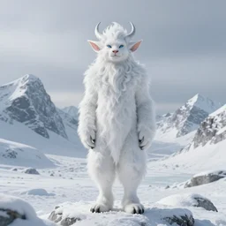 a handsome snow elf in majestic arctic hills, pure white hazy overcast skyvolumetric light, hyperdetailed, arstation, cgsociety, 8 k,