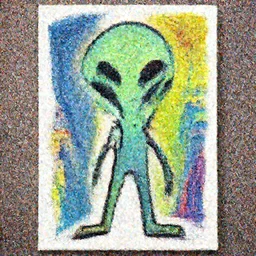basquiat style alien