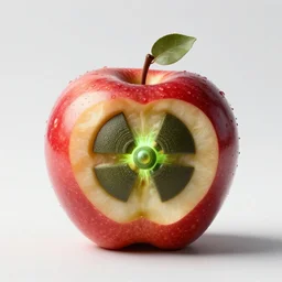 an apple made of nuclear energy
