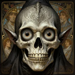 anthropomorphic wizard head in death darkiron mr bean giant pupils, intricate, elegant, highly detailed face, wide angle, digital painting, artstation, concept art, sharp focus, illustration, art by artgerm, bob eggleton, stephen hickman, richard corben, wayne barlowe, greg rutkowski, alphonse mucha, 8 k