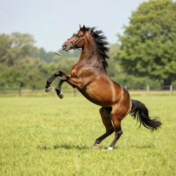 cartwheeling horse sideways spinning through the field like a disk