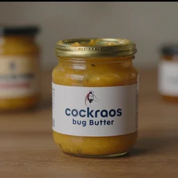 tv commercial color still shot of food jar of cockroach bug butter