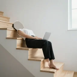 sitting upstairs doing nothing at all