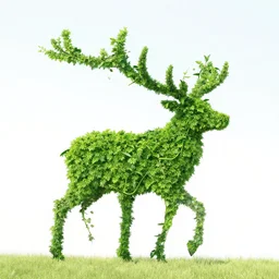 vines in the shape of an elk
