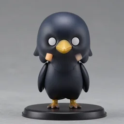 a crow nendoroid, product shot