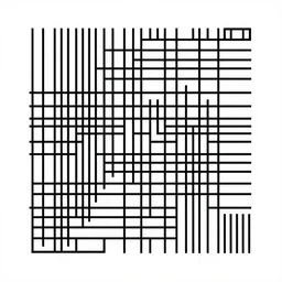 generative art, creative coding, minimalistic, straight lines, black and white + 2 d + math art + vector svg art
