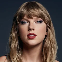 a front - faced clear close - up studio portrait of taylor swift looking a bit to the right, dramatic cinematic lighting, trending on artstation, fine details, 8 k, highly detailed, beautifully composed