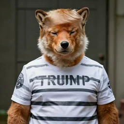 donald trump as a furry with prison tattoos