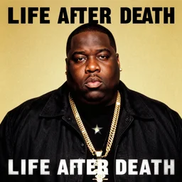 updated album cover artwork of the notorious big's album life after death