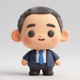 barack obama as a cute cartoon character, 3 d clay figure, kawaii