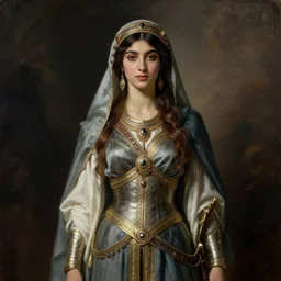 a beautiful female arabian warrior, art by auguste toulmouche and bouguereau