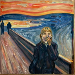 a couple in misery and suffering by edvard munch