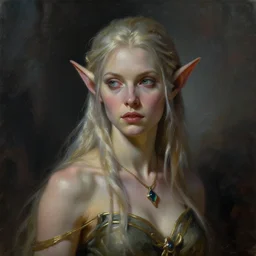 female elf painted by artgerm and tom bagshaw, fantasy art, dramatic lighting, highly detailed oil painting