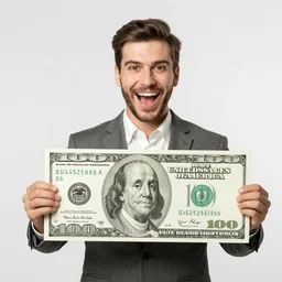 a man winning a million dollar