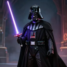 a still darth vader using a keyblade instead of laser blade in star wars