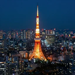 midnight in tokyo, artistic photo