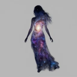 A galaxy in the shape of a cosmic woman