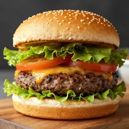 photograph of delicious vegan burger