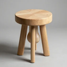 the jellyfish stool by tadao ando, corian and oak