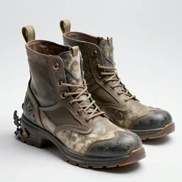 legendary mythical shoes, stylized photography, digital art, photobash, kitbash, beautiful, experimental, detailed, photorealism