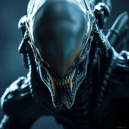 portrait of a alien xenomorph by hr giger, greg rutkowski, luis royo and wayne barlowe, 8 k