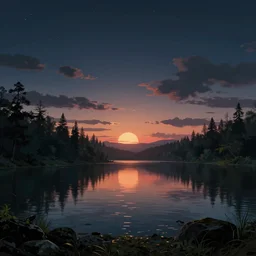 landscape by jacob van ruisdael, assassin's creed at night at dusk sunset retrowave at dawn nature nightvision lake fisheye studio ghibli apocalyptic, archdaily, wallpaper, highly detailed, trending on artstation.