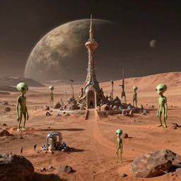 egalitarian dystopia aliens Mars community
