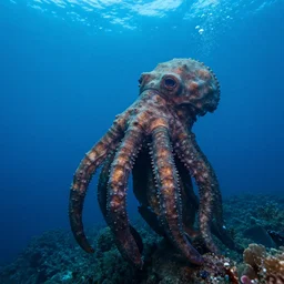 national geographic photos of deep sea humanoid creatures deep down under the ocean.