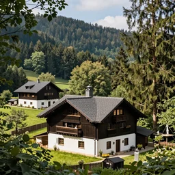 beautiful digital glossy of the black forest in germany - H 768