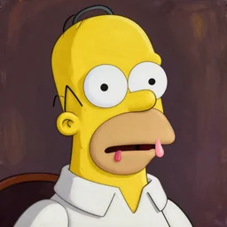 realistic portrait of homer simpson drooling with his mouth wide open, by artgerm