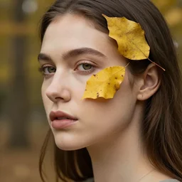 dryad, her skin are yellow leaves
