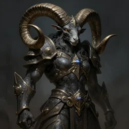 dark oracle with ram horns, NGE dark fantasy, medium shot, intricate, highly detailed, digital painting, volumetric light, artstation, concept art, smooth, sharp focus, illustration, art by Gil Elvgren and Greg Rutkowski and Alphonse Mucha, 8K